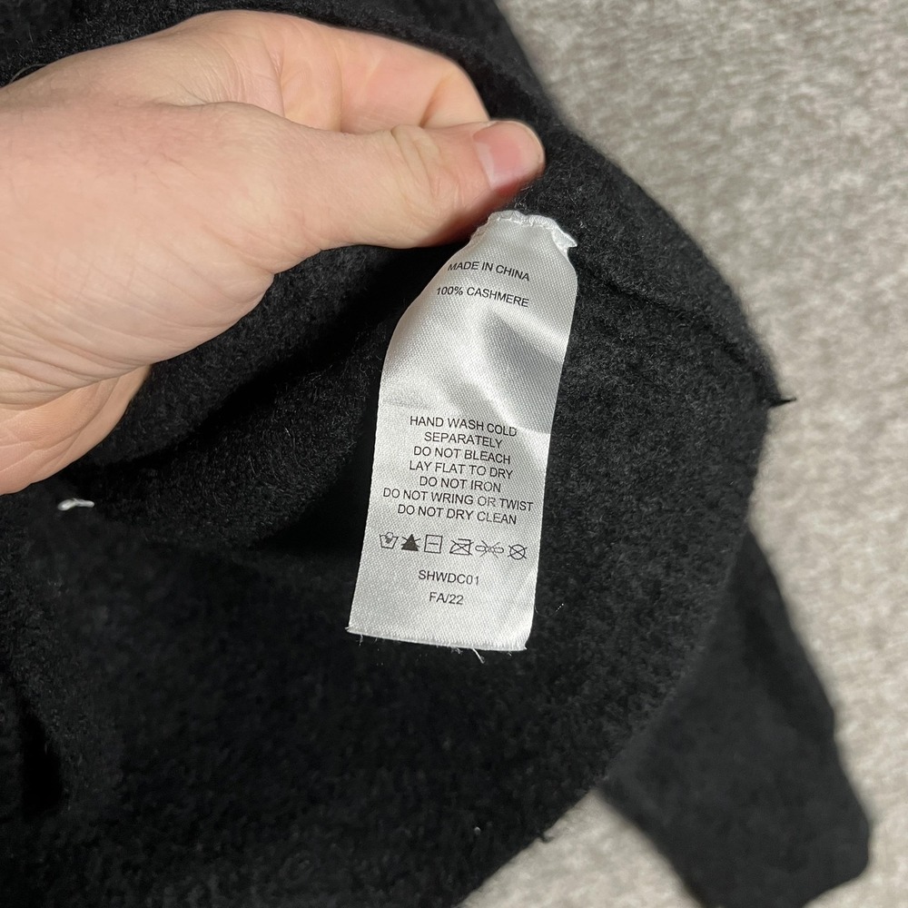 Quince Black Cashmere Hoodie, Small.  Measurements In Photos. SAME DAY SHIPPING! - Picture 5 of 7
